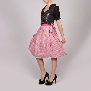 Vestido Dirndl Alemán Austriaco para Mujer, Verde, Traje Tradicional de Oktoberfest, 3 Piezas, Blusa y Delantal Incluidos, Dirndl de Oktoberfest 2025 - Product Image 5