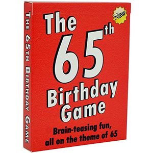 GoForItGames.com Cartes de quiz pour le 65e anniversaire - Cartes en PVC divertissantes, 3 réponses par question, 2 joueurs, personnalisables pour le plaisir - Product Image 1