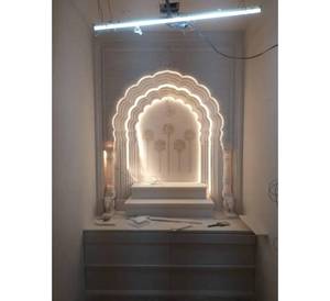 Interior pulido hecho a mano mármol templo Mandir para sala de estar por India exportador modelo patrón uso doméstico diseño elegante - Product Image 1