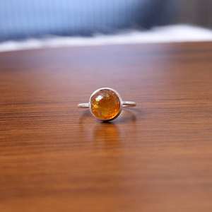 Top Quality 925 Sterling Silver Plated Baltic <b>Amber</b> Bezel Setting Pear 7mm <b>Ring</b> Handmade Fashionable Jewelry Women Jewelry - Product Image 2