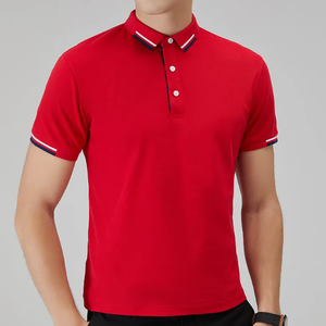 High Quality Luxury Men's Spandex/Cotton for <b>Shirt</b> Solid Quick Dry Custom Embroidery Logo Front Position Short Sleeve <b>Gothic</b> - Product Image 5