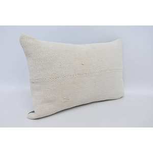 Almohada bordada Kantha de lana Beige de 16x24 pulgadas, patrón de corazón Floral Vintage tejido, estilo navideño de lujo con estampado de plantas de caramelo - Product Image 3