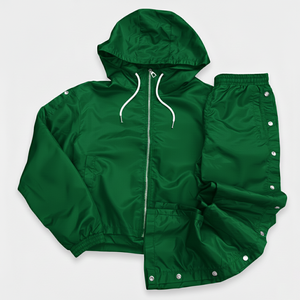 ชุดวอร์มผู้ชายผ้าฟลีซคอตตอน 100% สำหรับฤดูหนาว แบบมีฮู้ดถอดได้ แจ็คเก็ตแบบซิป กางเกงวอร์ม น้ำหนักเบา กันน้ำ - Product Image 3