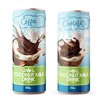 OEM-Bebida de leche de coco enlatada, 250ml, de Ben Tre, Vietnam, diseño libre de muestra