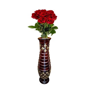 Vase en bois Antique de luxe fabriqué à la main Grand vase à fleurs de Style tropical pour la décoration intérieure fêtes mariages salon - Product Image 2