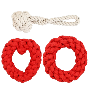 Juego de discos exclusivo de calidad superior, juguete para perros, juego de masticación duradero y seguro con cuerdas de estilo de dibujos animados de Divine International - Product Image 2