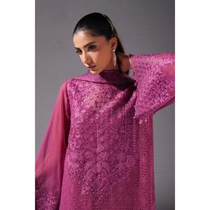 Ensemble de costume pour femme en mousseline brodée PR-1242 - Product Image 4