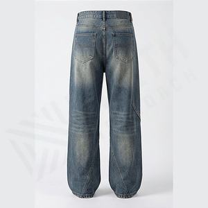 Men's Customized Color Crystals Patchwork Denim Jeans Skinny Stretch <b>Tight</b> Fit Distressed Pant Painted Rhinestones Patched - Product Image 2