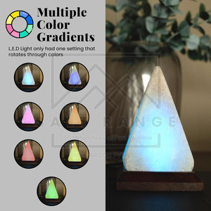 Lámpara de Sal Piramidal del Himalaya Tallada a Mano, de Alta Calidad, 100% Sal Pura, Tacto Real, Decoración para el Hogar, Hecha en Pakistán - Product Image 3