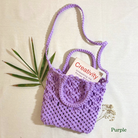Buatan tangan Boho mewah Macrame Tote Bag untuk wanita unik Vintage gaya tas tangan