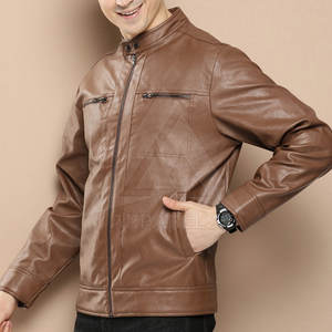 2025 Veste en cuir de bonne qualité pour hommes Couleur personnalisée 100% Veste en cuir pour hommes pour la vente en ligne - Product Image 2