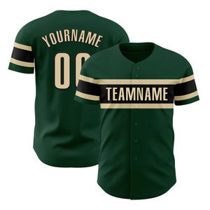 Camisetas de béisbol verdes personalizadas exclusivas para hombres y mujeres, ropa deportiva transpirable con diseños impresos para combinar con su equipo - Product Image 3