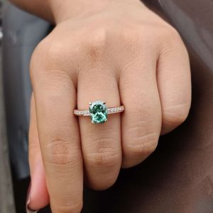 Fancy Jewelry Cushion Cut Vvs1 D Moissanite Diamond Engagement Wedding Ring for Women Made in 10k Gold - Product Image 2