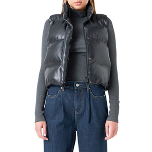 Chaleco Acolchado de Cuero Genuino Personalizado, Te Mantiene Cómodo y Cálido, Transpirable, Cierre Frontal con Cremallera, Placket con Broches, Bordado - Product Image 4