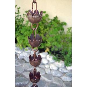 Chaînes de pluie Design fleur de lys tuyau de descente décor extérieur chaîne de pluie en métal Antique pour la maison et les fournitures de jardin - Product Image 4