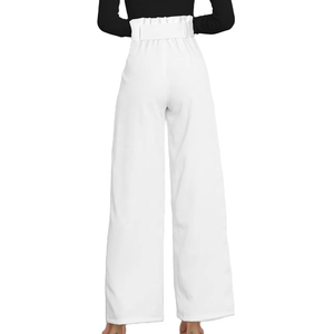 Pantalon de jogging long et large taille haute pour femme, respirant, nouveau style, décontracté, taille élastique, coupe droite, uni, mi-longueur pour l'automne - Product Image 1