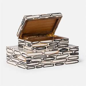 Caja de Embalaje para Joyería, Caja de Almacenamiento de Regalo de Cuerno de Búfalo y Tablero MDF para Guardar Joyas - Product Image 3