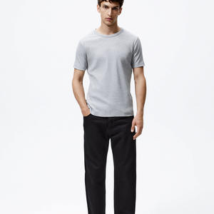 Camisetas de algodón 100% al por mayor de alta calidad, camisetas de hombre de Color gris de gran tamaño con impresión personalizada Lisa por sublimación - Product Image 4