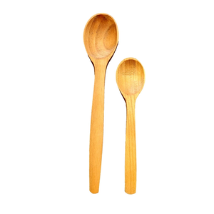Cuillère en bois d'acacia massif avec logo personnalisé, ustensile de cuisine classique en bois naturel écologique avec finition polie miroir pour la cuisine et les fêtes - Product Image 3