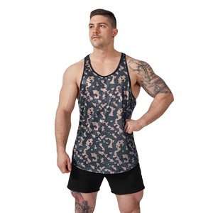 Débardeur d'entraînement de gymnastique sans manches de meilleure qualité pour hommes Polyester de haute qualité 3D Running Casual New Singlet Breathable Design - Product Image 1