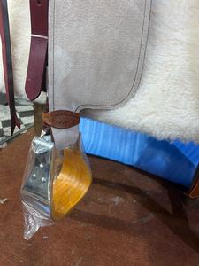 Selle wade western en cuir avec raccord en acier inoxydable - Product Image 3