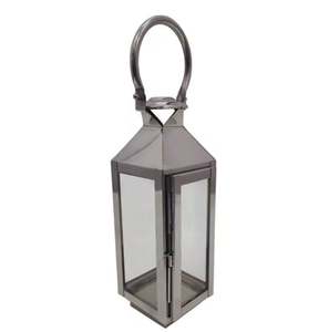 Handmade Matt Black Stainless Glass <b>Lantern</b> <b>Candle</b> Holder Stand <b>for</b> Home & Christmas Decor Outdoor Wedding Use - Product Image 2