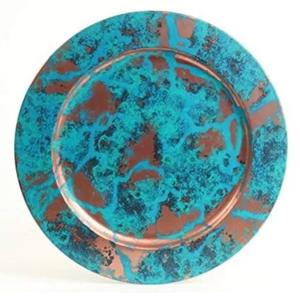 Plato de Servicio con Diseño en Relieve para Hogar, Restaurante, Catering, con Acabado Dorado, para Aniversarios y Compromisos - Product Image 4