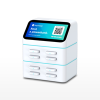 Estación de Alquiler de Baterías Compartidas HeyCharge de 8 Ranuras con Código QR, Resistente al Fuego, ABS, 4G, para Laptop, Cámara, Reloj Inteligente - Nuevo Negocio