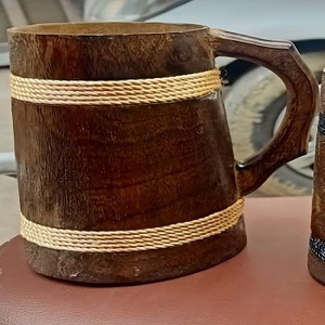 Handcrafted 100% Natural Wood Mug Traditional Nordic Design Finland Wooden Milk <b>Coffee</b> Breakfast <b>Cup</b> for Camping Picnic Kitchen - Product Image 4