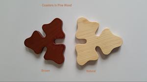 Posavasos de madera de pino hecho a mano - Product Image 2