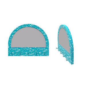 Elegant <b>Sky</b> Blue <b>Mirror</b> Luxury Look round Rectangular Desktop Vanity Table Top Mount Dressing Makeup Beautiful Decorative Use - Product Image 3