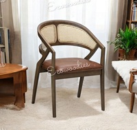 Prix de gros Chaise de restaurant Chaises en rotin naturel Chaise en bois pour salon et jardin