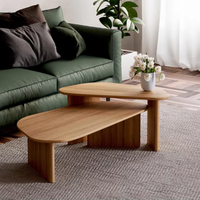 Table gigogne en bois moderne et élégante pour la maison et le bureau, tables basses avec rangement pour les ensembles de meubles de salon