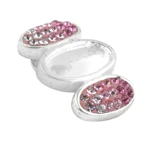 Rose Gold & Gold Plated <b>Crystal</b> & Rhinestone Geometric Number Oval <b>Ring</b> for Women-Fashionable & Trendy Gift Jewelry - Product Image 1