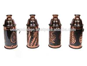 Oferta Especial: Mini Cachimba de Lujo Farida con Cubierta de Latón Martillado a Mano y Técnica de Lacado, Tipo Egipcio Curvado para Fumar Shisha - Product Image 6