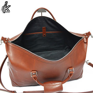 Nouveauté Sac de sport à bandoulière en cuir unisexe avec sangle Grande capacité Bagages de voyage Fermeture à glissière tendance - Product Image 2