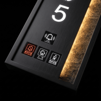 Plaque de porte LED moderne pour hôtel, numéro de chambre éclairé, signalisation d'accueil, panneau de direction pour chambre d'hôtes
