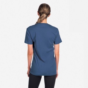 T-shirts unis personnalisés pour dames T-shirts à col rond en pur coton coupe ajustée - Product Image 2