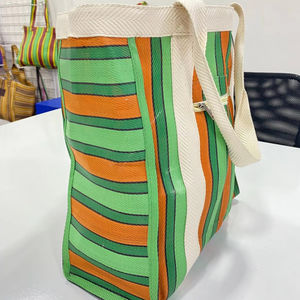 ถุงผ้าไนลอนรีไซเคิลเป็นมิตรกับสิ่งแวดล้อมถุงช้อปปิ้งพร้อมซิป rpet ทอด้วยมือทำจากพลาสติกรีไซเคิล - Product Image 1