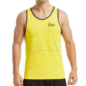 Camiseta sin Mangas para Hombre, Ajustada, Informal, de Punto, Ecológica, de Secado Rápido, Transpirable, de Alta Calidad, Poliéster/Algodón, MOQ Bajo - Product Image 2