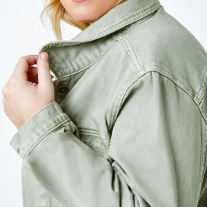 Veste en jean à manches longues pour femme de bonne qualité, taille plus, streetwear d'extérieur, respirante, rembourrée en coton, saison d'hiver 2025 - Product Image 6