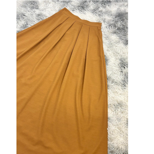 กระโปรงพลีทเอวสูงเอวสูงทรงพองสำหรับสตรีสไตล์ลำลอง100% ผ้าฝ้ายโพลีเอสเตอร์ย้อมสีล้วนใส่ได้ถึง85กก. - Product Image 1