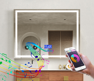 Espejo de <span class=keywords><strong>Baño</strong></span> LED sin Marco con Retroiluminación y Luz Frontal, Táctil, Regulable, Antivaho, Rectangular, de Pared - Product Image 3