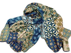 Pañuelo Cuadrado de Seda 100% de Lujo, Diseño Largo con Estampado Digital, Colorido, Geométrico, con Logotipo, Liso, Elegante, con Lazos, MAYURI CREATIONS, para Adultos - Product Image 2