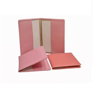 Porte-passeport de voyage en cuir PU personnalisé en gros à l'ombre rose - Product Image 1