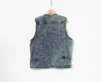 Gilet en coton et denim Biker pour homme 2023