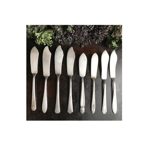 Couteau à beurre artisanal en acier inoxydable 10 pièces couteau à beurre en vrac d'arachide à fromage couteau à beurre à tartiner personnalisé - Product Image 1