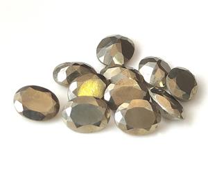 Prix de gros Pyrite naturelle facettée, pierre précieuse en vrac, taille ovale 3x5mm-20x30mm, couleur dorée pour la fabrication de bijoux KHATUSHYAM GEMS - Product Image 1