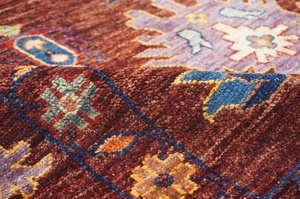 ชุดพรมปูในบ้านทำด้วยมือผ้าขนแกะนิวซีแลนด์ขนาด8x10ใหม่ผ้าขนแกะผ้าฝ้ายสีแดงเข้มสำหรับห้องนั่งเล่น - Product Image 2