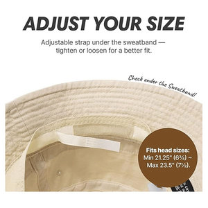 Chapeau seau en velours de haute qualité à la mode conception légère Logo personnalisé taille réglable respirant pêche chapeaux en plein air - Product Image 2